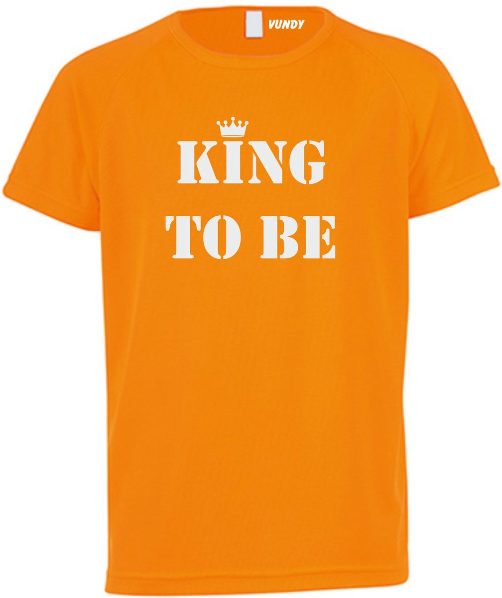 T-shirt kinderen King to be | koningsdag kinderen | oranje t-shirt | Oranje | maat 140